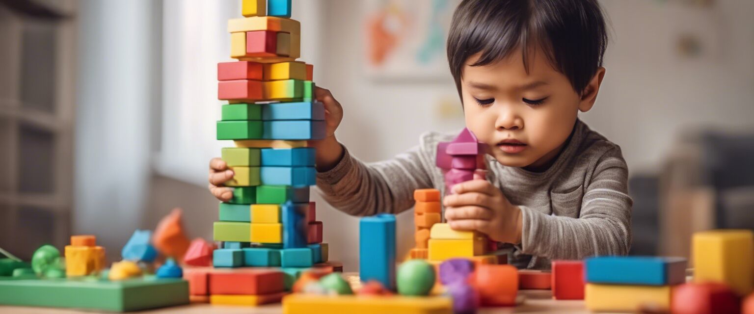 Toddler Building with Blocks